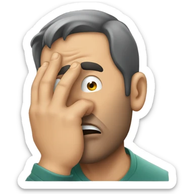 Man facepalming very hard sticker