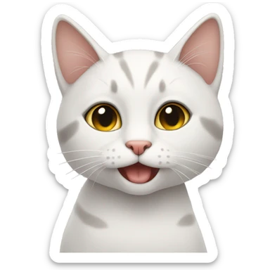 Flirtatious cat sticker