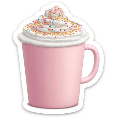 Light pink pumpkin latte with Multicolored Sprinkling sticker