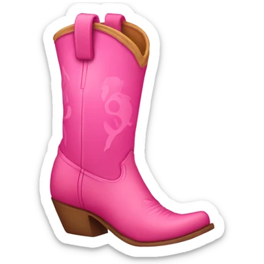 Pink cowgirl boot sticker