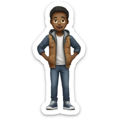 Motivated boy sticker