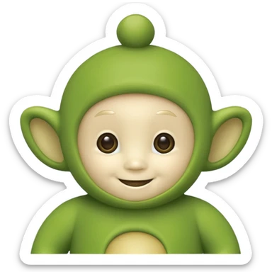 teletubby green sticker