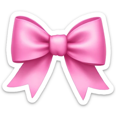 Pink bow sticker