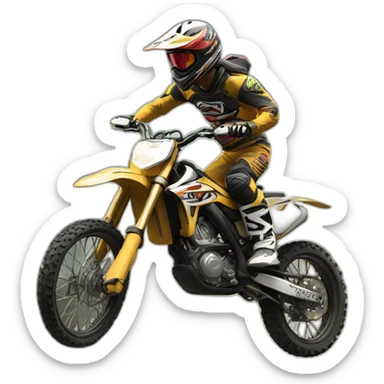 motocross in moutain sticker