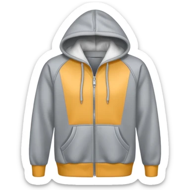 a Hoodie with silver zipper sticker