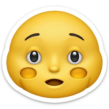 Yellow emoji tired with black eye bags under eyes sticker