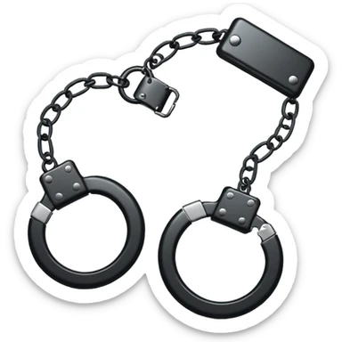 hand cuffs black sticker