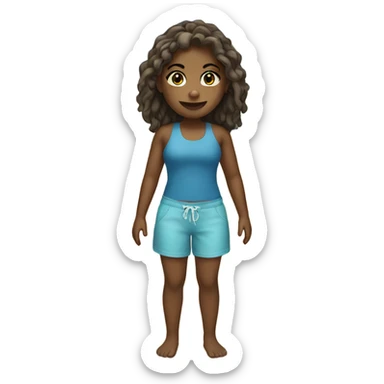 Girl in the beach sticker