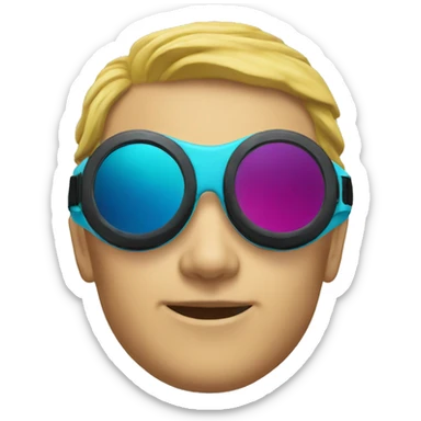 swim goggles sticker