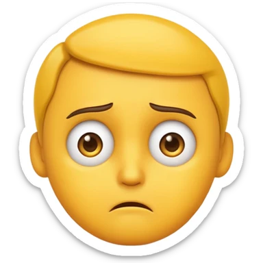 yellow emoji concerned sticker