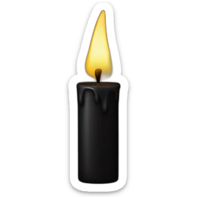 Black candle sticker