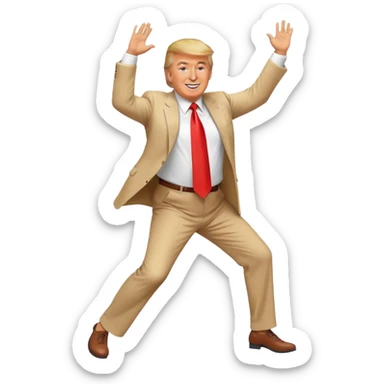 donald trump hitting the griddy dance sticker