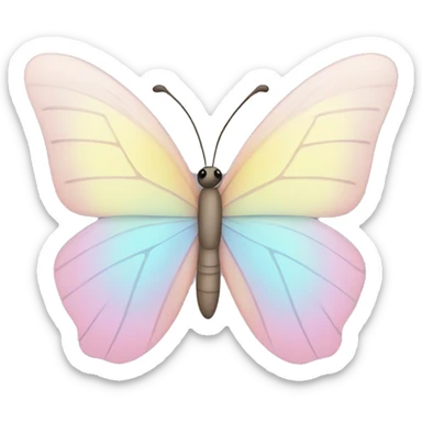 Pastel butterfly  sticker