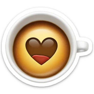 Un corazón con la mitad café y la otra blanca  sticker