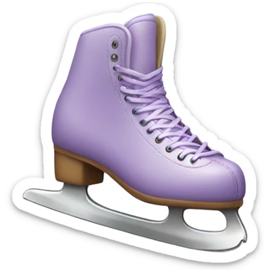 light purple ice skates sticker