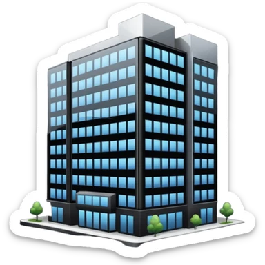 black company hq building sticker