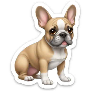grey and fawn frenchie sticker