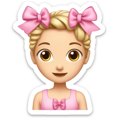 A girl with bow 🎀 sticker