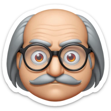 Dr. Robotnik from the Sonic the Hedgehog movie with glasses sticker