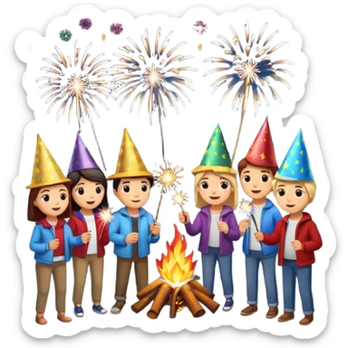 Bonfire Night with music sticker