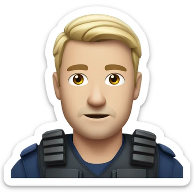 UK Police officer with stab vest - no hat sticker