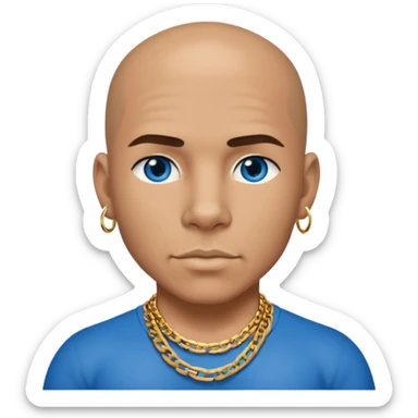 Armando "Pitbull" Pérez with blue eyes sticker