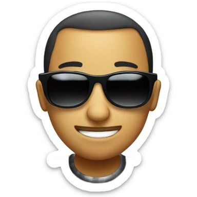 A bean wearing sunglasses sticker