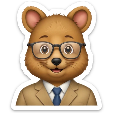quokka professor sticker