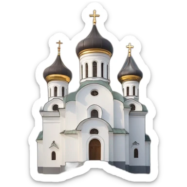 church in russia with orthodox cross sticker