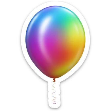 Number 1 as balloon sticker