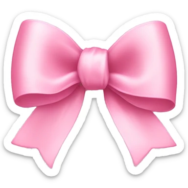 light pink ribbon bow sticker
