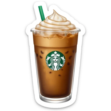 Gold Starbucks iced coffee sticker