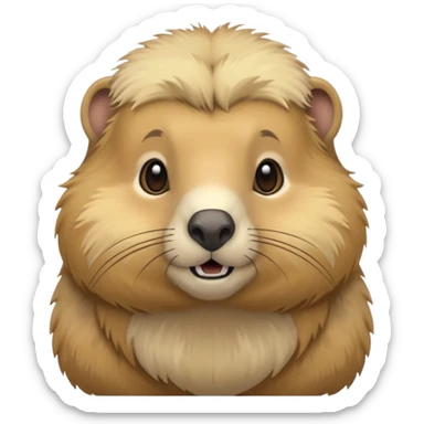 Une marmotte à la chevelure blonde sticker