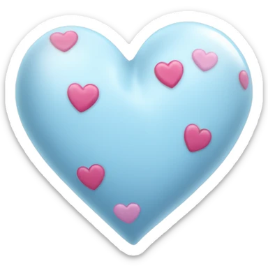 Light blue heart with pink cursive saying I love you Ruby  sticker