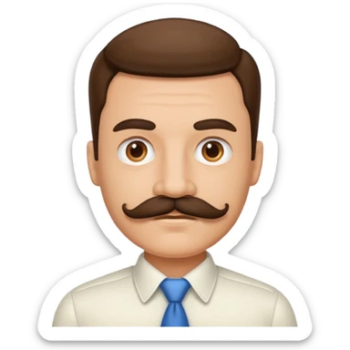 Guy with mustache  sticker