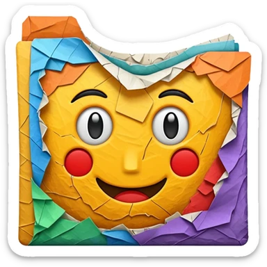 mac os mixed papers skeuomorphic sticker