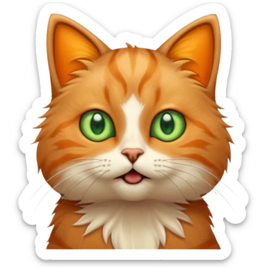 A very cute cat that got shocked from electricity sticker