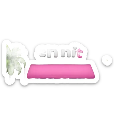 pink mattress store front sticker