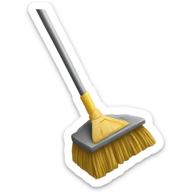 “Dusty Phone with a broom sweeping off dirt and dust” sticker
