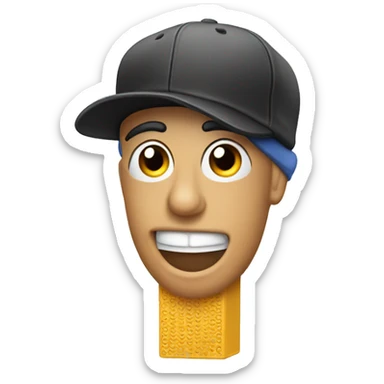 pez con gorra sticker