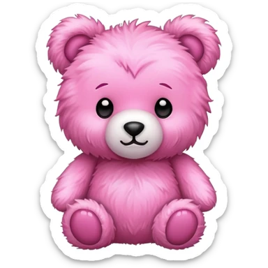 teddy bear pink sticker