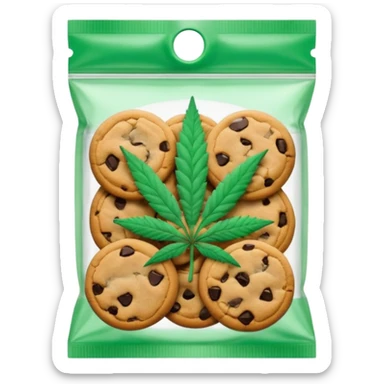 Weed pound baggie with the name medical cookies on it

 sticker