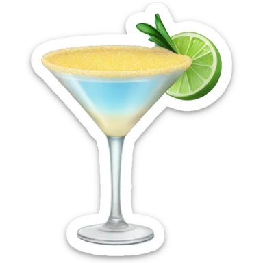 New Year's martini sugar rim sticker