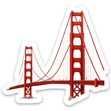 Cinematic Realistic Golden Gate Bridge Emoji sticker