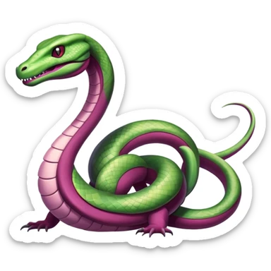 Ekans-Salazzle-Pokémon-Fakémon-hybrid-creature (full body)  sticker