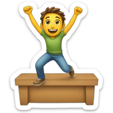 Happy and excited and freaking  sticker