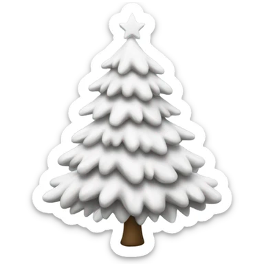 White Christmas tree sticker