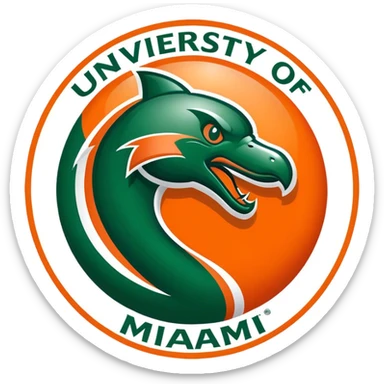 University of Miami logo sticker