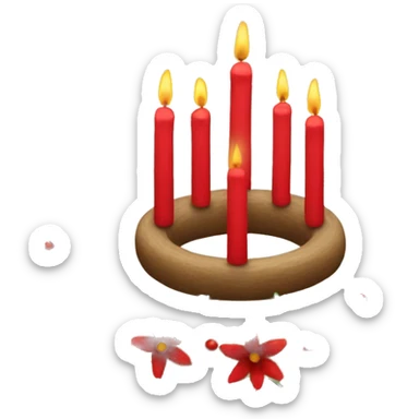 red advent wreath sticker