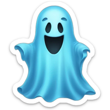 blue halloween ghost sticker
